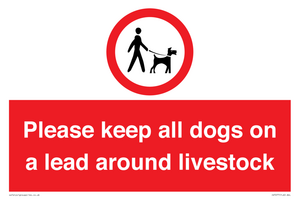 Please keep all dogs on a lead around livestock